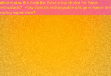 What makes the Geek Bar Pulse a top choice for flavor enthusiasts? How does its rechargeable design enhance the vaping experience?-vape