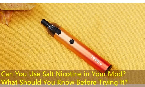 Can You Use Salt Nicotine in Your Mod？ What Should You Know Before Trying It？