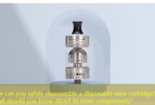How can you safely disassemble a disposable vape cartridge? What should you know about its inner components?-vape